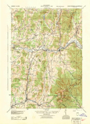 Mount Mansfield, Vermont 1944 () USGS Old Topo Map Reprint 15x15 VT Quad 338098