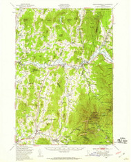 Mount Mansfield, Vermont 1948 (1959) USGS Old Topo Map Reprint 15x15 VT Quad 338100