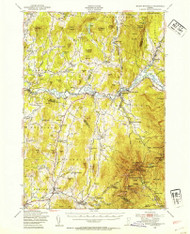 Mount Mansfield, Vermont 1948 (1954) USGS Old Topo Map Reprint 15x15 VT Quad 338102
