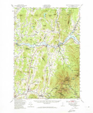 Mount Mansfield, Vermont 1948 (1973) USGS Old Topo Map Reprint 15x15 VT Quad 338103