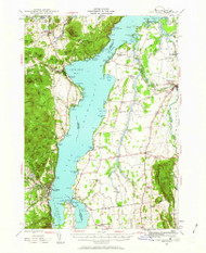 Port Henry, Vermont 1945 (1963) USGS Old Topo Map Reprint 15x15 VT Quad 338121