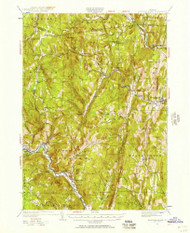 Saxtons River, Vermont 1930 (1957) USGS Old Topo Map Reprint 15x15 VT Quad 338148