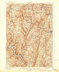 Saxtons River, Vermont 1933 (1938) USGS Old Topo Map Reprint 15x15 VT Quad 338149