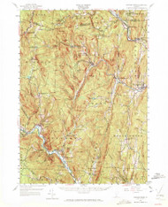Saxtons River, Vermont 1957 (1972) USGS Old Topo Map Reprint 15x15 VT Quad 338151