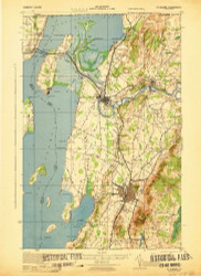 St. Albans, Vermont 1943 (1943) USGS Old Topo Map Reprint 15x15 VT Quad 338155