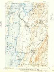 St. Albans, Vermont 1916 (1948) USGS Old Topo Map Reprint 15x15 VT Quad 338159