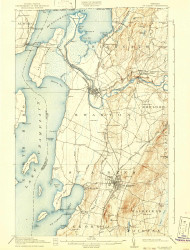 St. Albans, Vermont 1916 (1942) USGS Old Topo Map Reprint 15x15 VT Quad 338161