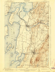 St. Albans, Vermont 1916 (1940) USGS Old Topo Map Reprint 15x15 VT Quad 338162