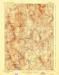Wilmington, Vermont 1889 (1927) USGS Old Topo Map Reprint 15x15 VT Quad 338199