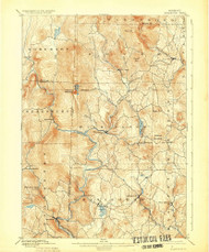 Wilmington, Vermont 1899 (1931) USGS Old Topo Map Reprint 15x15 VT Quad 338206