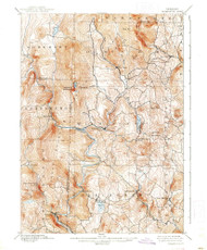 Wilmington, Vermont 1899 (1938) USGS Old Topo Map Reprint 15x15 VT Quad 338207