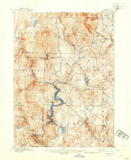 Wilmington, Vermont 1899 (1942) USGS Old Topo Map Reprint 15x15 VT Quad 338209