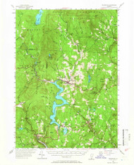 Wilmington, Vermont 1954 (1966) USGS Old Topo Map Reprint 15x15 VT Quad 338210