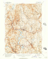 Wilmington, Vermont 1954 (1957) USGS Old Topo Map Reprint 15x15 VT Quad 338212