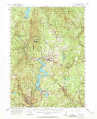 Wilmington, Vermont 1954 (1971) USGS Old Topo Map Reprint 15x15 VT Quad 338214