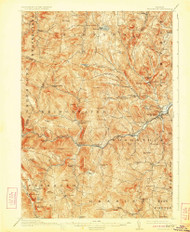 Woodstock, Vermont 1913 (1923) USGS Old Topo Map Reprint 15x15 VT Quad 338215
