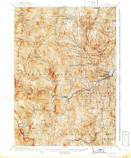 Woodstock, Vermont 1913 (1942) USGS Old Topo Map Reprint 15x15 VT Quad 338218