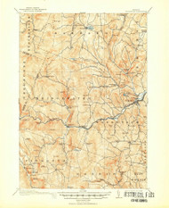 Woodstock, Vermont 1913 (1950) USGS Old Topo Map Reprint 15x15 VT Quad 338220
