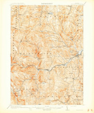 Woodstock, Vermont 1913 (1913) USGS Old Topo Map Reprint 15x15 VT Quad 460039