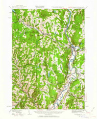 Woodsville, Vermont 1935 (1962) USGS Old Topo Map Reprint 15x15 VT Quad 338224