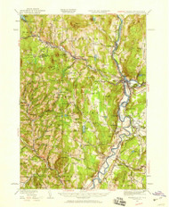 Woodsville, Vermont 1935 (1959) USGS Old Topo Map Reprint 15x15 VT Quad 338225