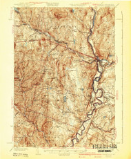 Woodsville, Vermont 1941 () USGS Old Topo Map Reprint 15x15 VT Quad 338228