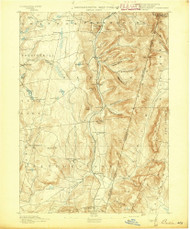 Berlin, Massachusetts 1894 () USGS Old Topo Map Reprint 15x15 VT Quad 139230