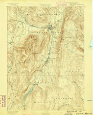 Greylock, Massachusetts 1886 () USGS Old Topo Map Reprint 15x15 VT Quad 352738