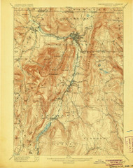 Greylock, Massachusetts 1898 (1905) USGS Old Topo Map Reprint 15x15 VT Quad 352743