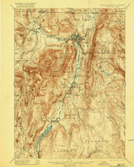 Greylock, Massachusetts 1898 (1920) USGS Old Topo Map Reprint 15x15 VT Quad 352746