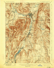 Greylock, Massachusetts 1898 (1925) USGS Old Topo Map Reprint 15x15 VT Quad 352747
