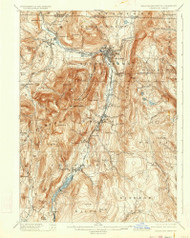 Greylock, Massachusetts 1898 (1934) USGS Old Topo Map Reprint 15x15 VT Quad 352748