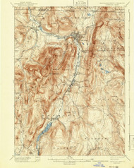 Greylock, Massachusetts 1898 (1941) USGS Old Topo Map Reprint 15x15 VT Quad 352751