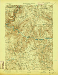 Hawley, Massachusetts 1894 () USGS Old Topo Map Reprint 15x15 VT Quad 352778