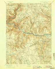 Hawley, Massachusetts 1894 (1904) USGS Old Topo Map Reprint 15x15 VT Quad 352780