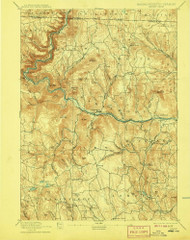 Hawley, Massachusetts 1894 (1908) USGS Old Topo Map Reprint 15x15 VT Quad 352781
