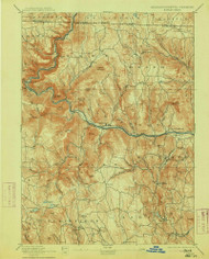 Hawley, Massachusetts 1894 (1913) USGS Old Topo Map Reprint 15x15 VT Quad 352782