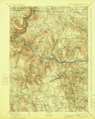 Hawley, Massachusetts 1894 (1924) USGS Old Topo Map Reprint 15x15 VT Quad 352783