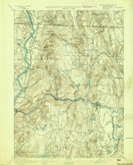 Warwick, Massachusetts 1894 () USGS Old Topo Map Reprint 15x15 VT Quad 353076