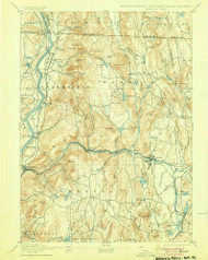 Warwick, Massachusetts 1894 (1905) USGS Old Topo Map Reprint 15x15 VT Quad 353078