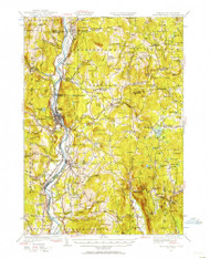 Bellows Falls, New Hampshire 1927 (1957) USGS Old Topo Map Reprint 15x15 VT Quad 329940