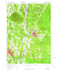 Claremont, New Hampshire 1957 (1965) USGS Old Topo Map Reprint 15x15 VT Quad 329963