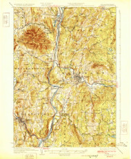 Claremont, New Hampshire 1929 () USGS Old Topo Map Reprint 15x15 VT Quad 329966
