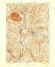 Claremont, New Hampshire 1929 (1932) USGS Old Topo Map Reprint 15x15 VT Quad 329967