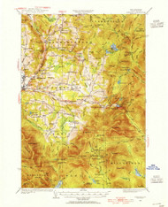 Dixville, New Hampshire 1930 (1954) USGS Old Topo Map Reprint 15x15 VT Quad 330001
