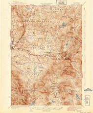 Dixville, New Hampshire 1933 (1940) USGS Old Topo Map Reprint 15x15 VT Quad 330004
