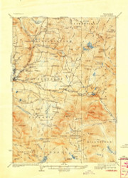 Dixville, New Hampshire 1933 () USGS Old Topo Map Reprint 15x15 VT Quad 330005