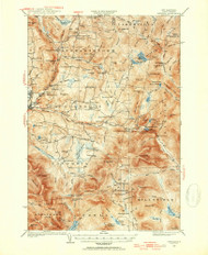 Dixville, New Hampshire 1930 (1954) USGS Old Topo Map Reprint 15x15 VT Quad 460042