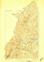 Indian Stream, New Hampshire 1927 () USGS Old Topo Map Reprint 15x15 VT Quad 330099