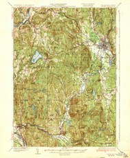 Keene, New Hampshire 1935 () USGS Old Topo Map Reprint 15x15 VT Quad 330104